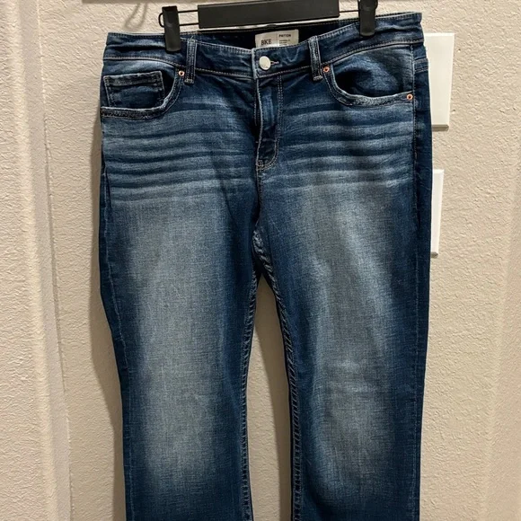 BKE Dark Blue Bootcut Jeans - Picture 3 of 11